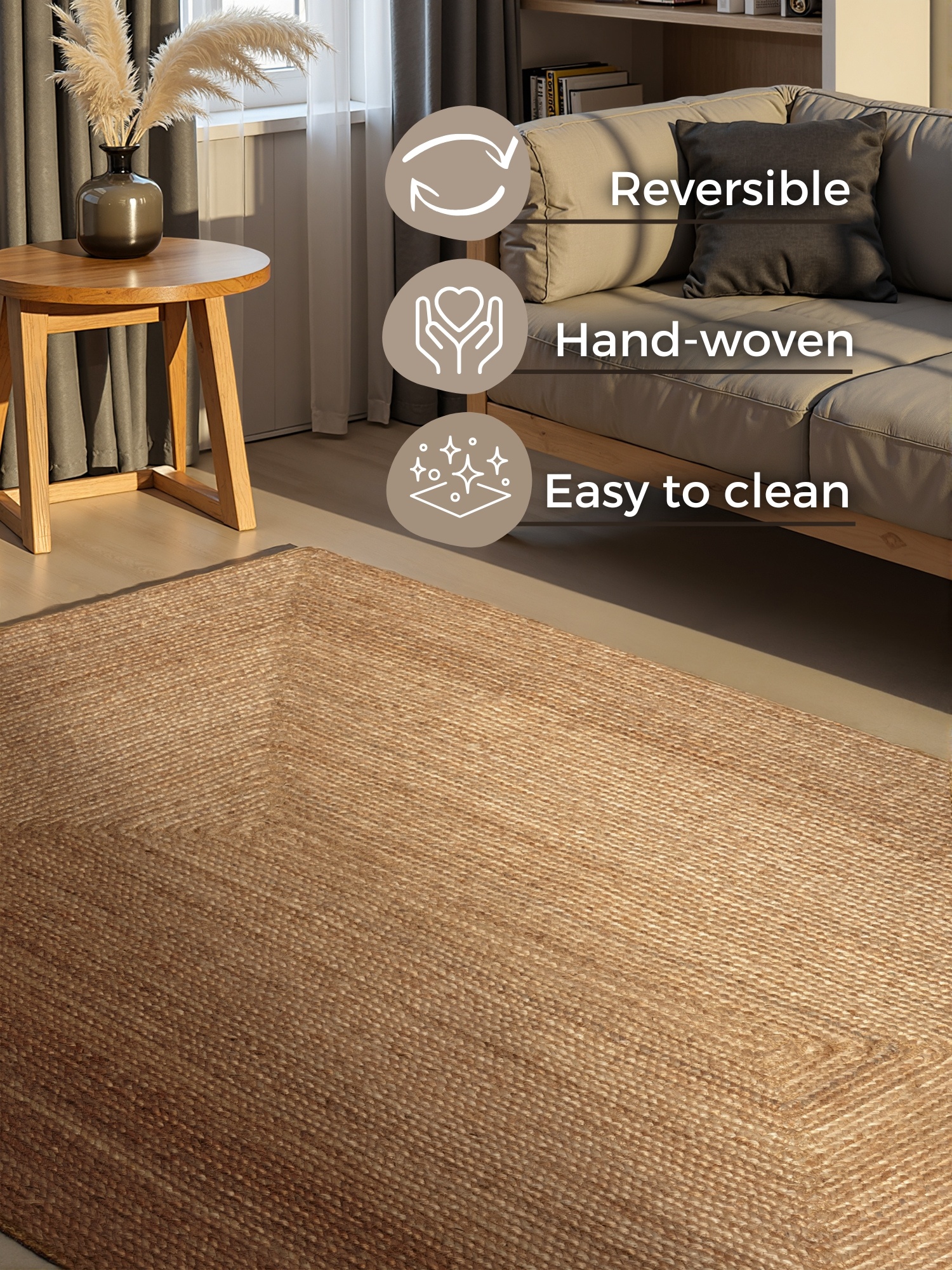 Jute Vloerkleed Sharmila Beige