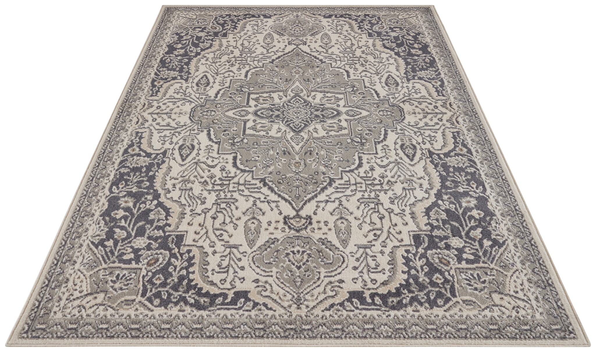 Vintage Vloerkleed Terrain Creme Grijs