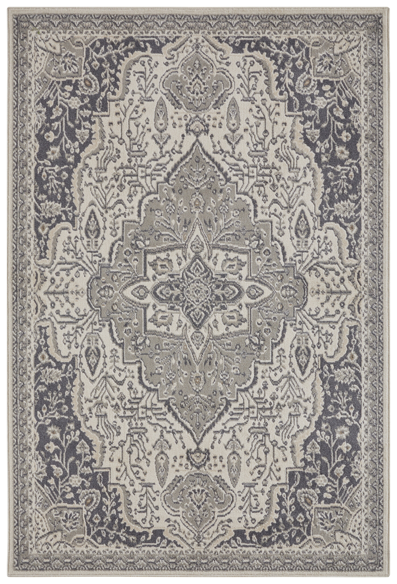 Vintage Vloerkleed Terrain Creme Grijs