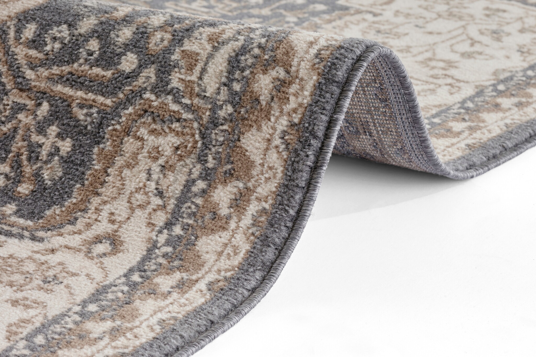 Vintage Vloerkleed Terrain Zwart Bruin