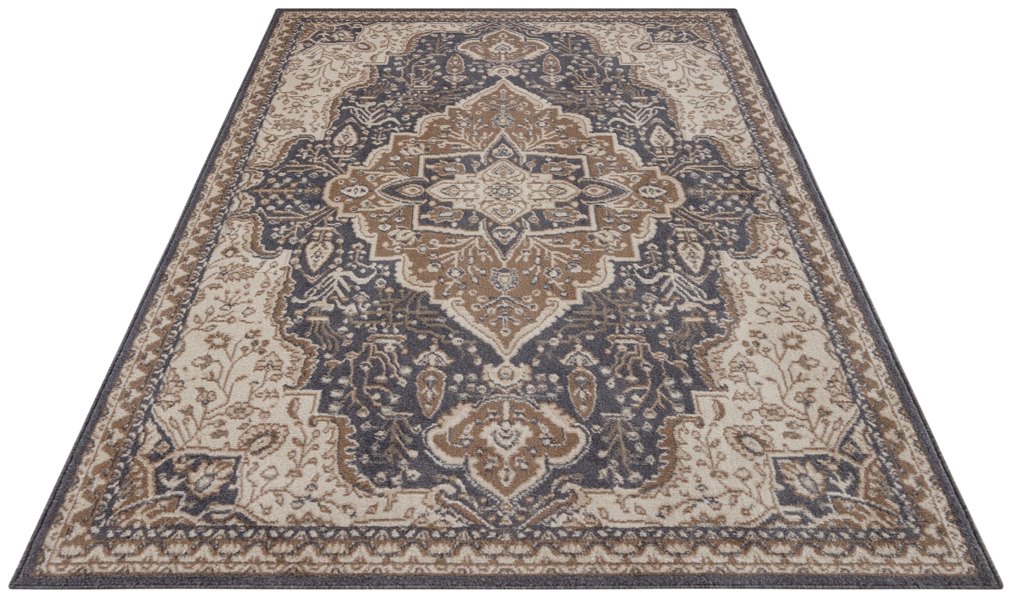 Vintage Vloerkleed Terrain Zwart Bruin