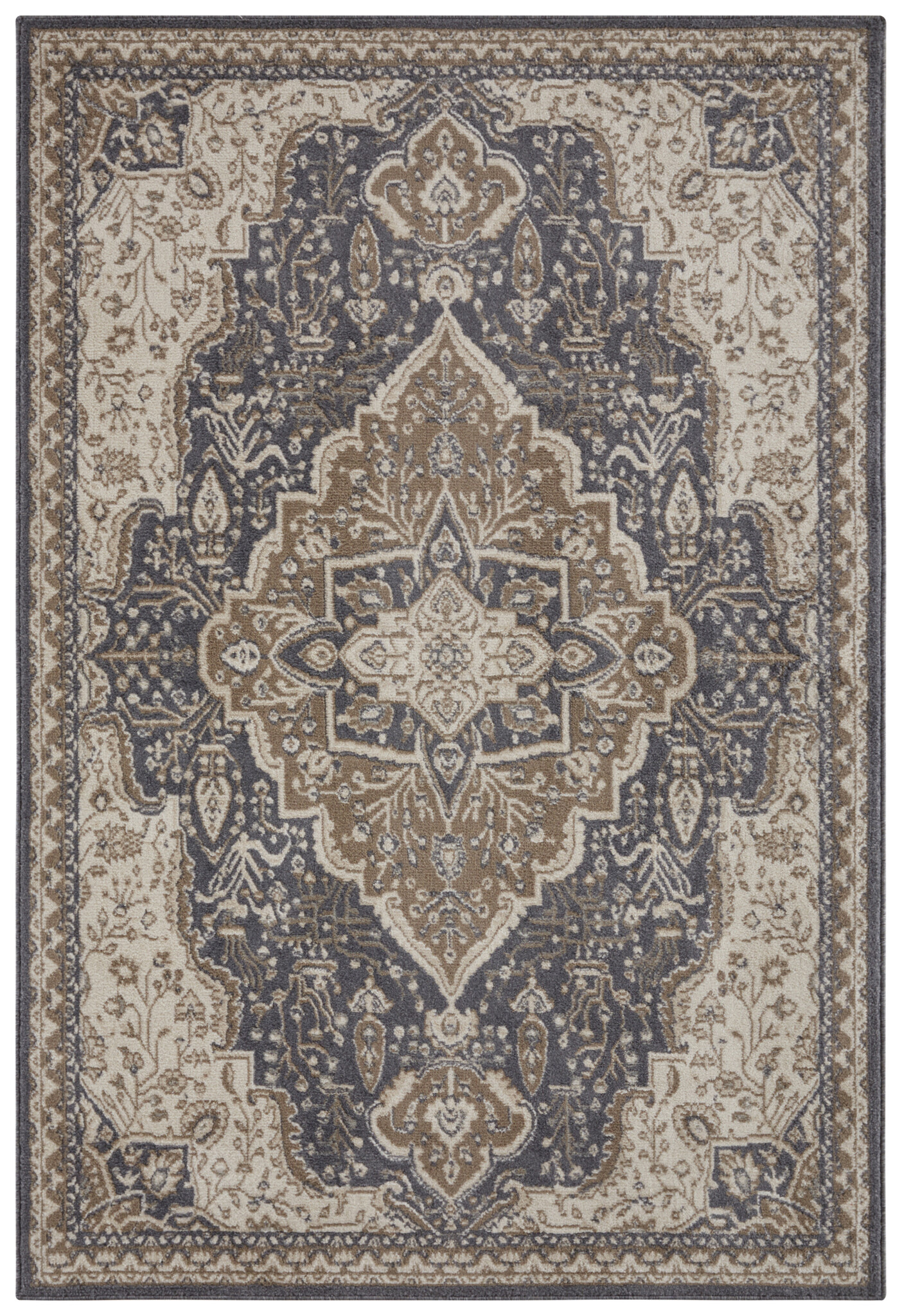 Vintage Vloerkleed Terrain Zwart Bruin