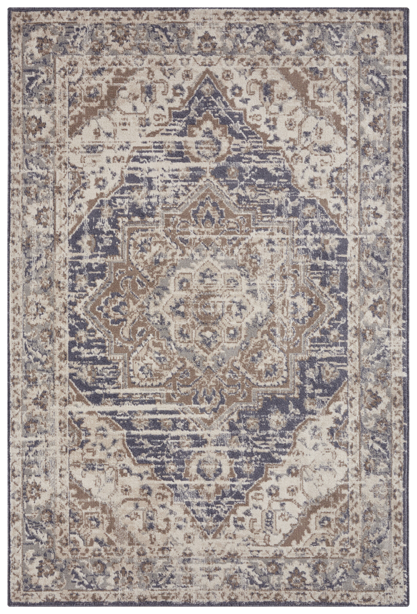 Vintage Vloerkleed Sand Creme Blauw