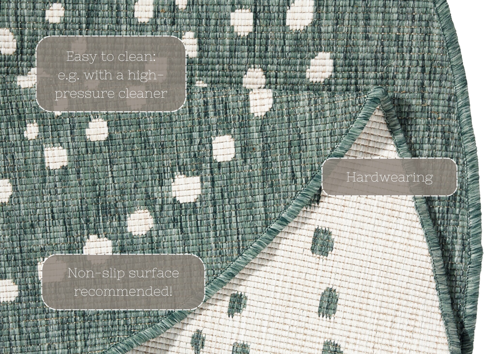 Buitenkleed Bali Groen Creme