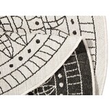 Buitenkleed Porto Rond Zwart Creme