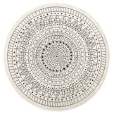 Buitenkleed Porto Rond Zwart Creme