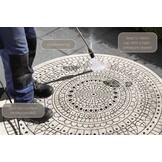 Buitenkleed Porto Rond Zwart Creme