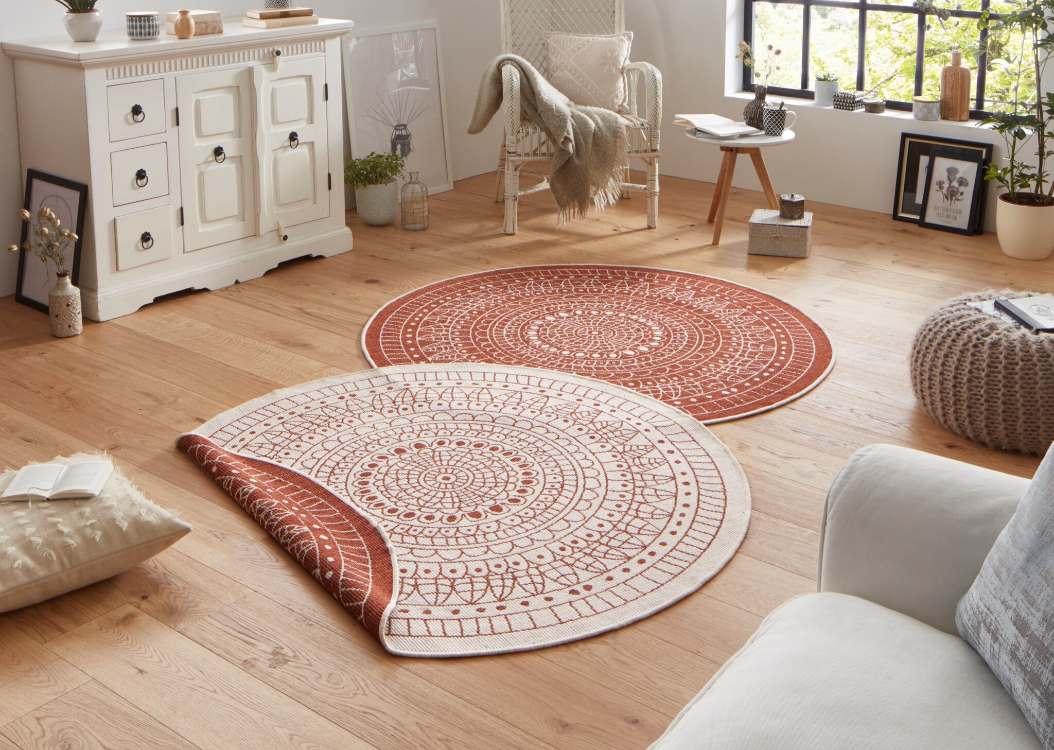 Buitenkleed Porto Rond Terra Creme