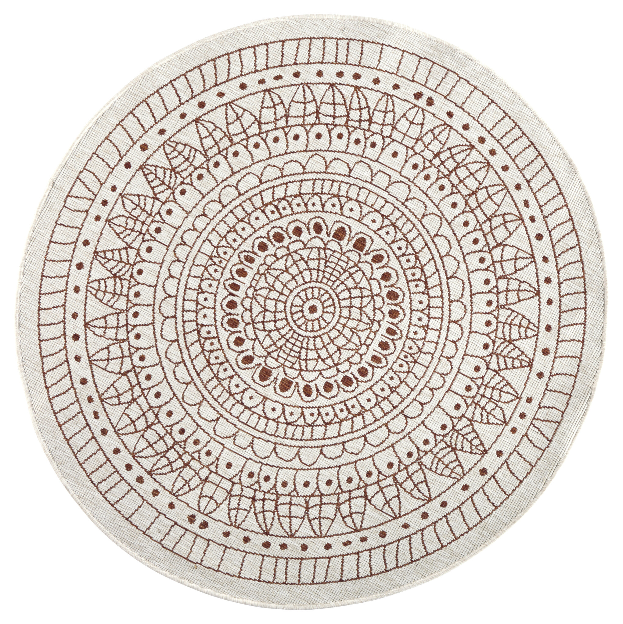 Buitenkleed Porto Rond Terra Creme