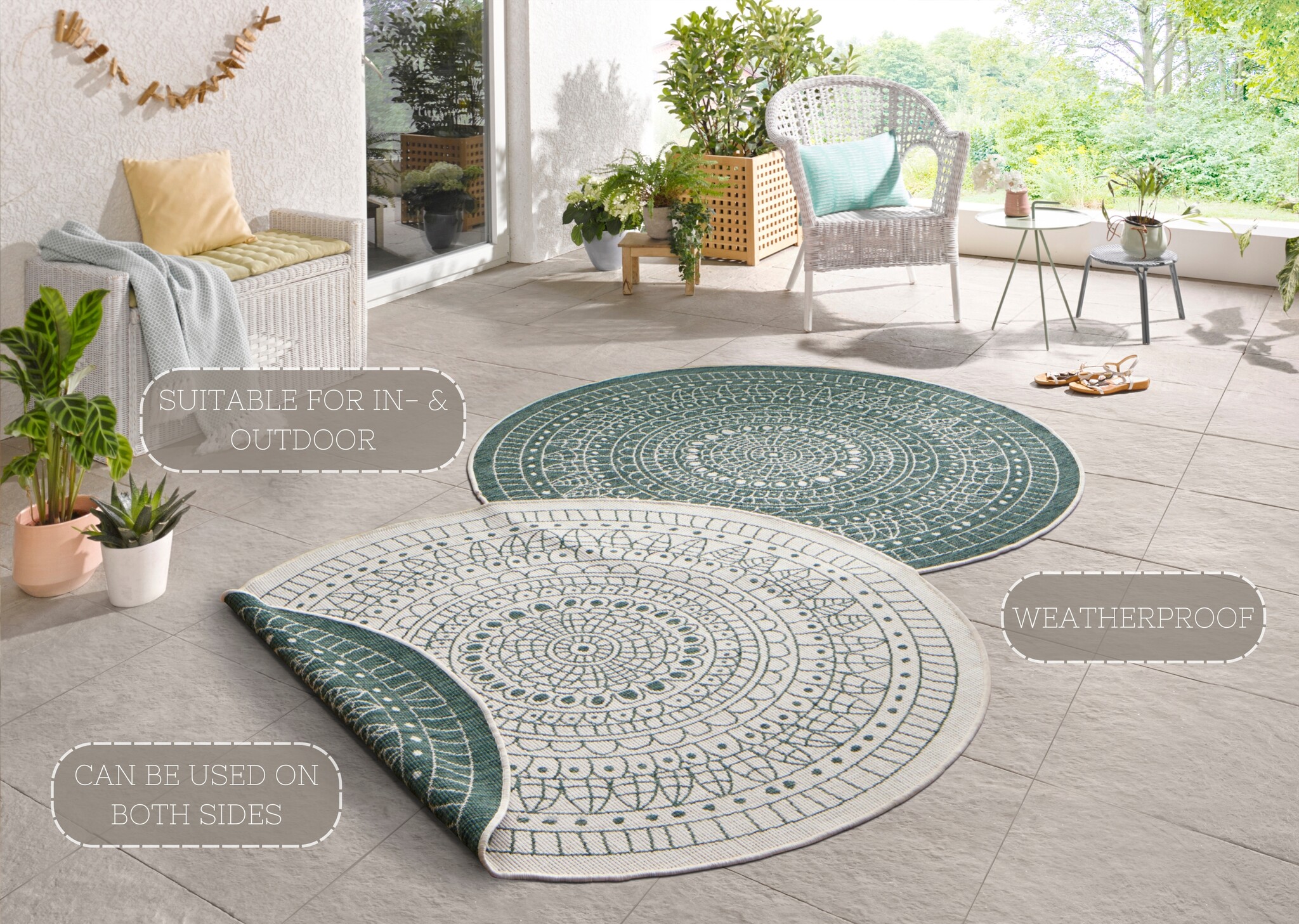 Buitenkleed Porto Groen Creme