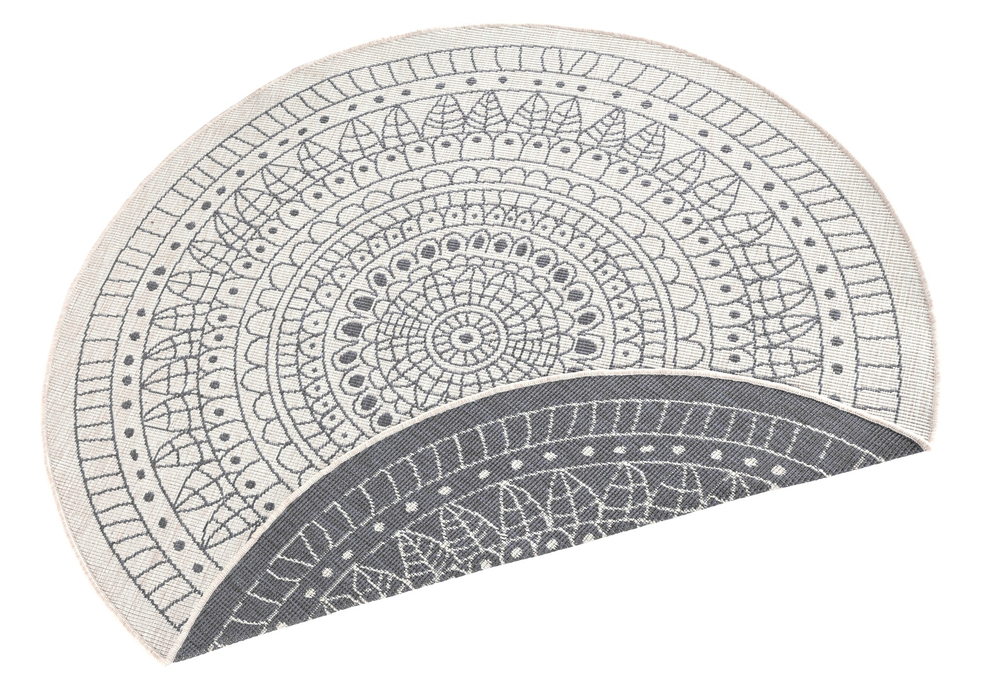 Buitenkleed Porto Rond Grijs Creme