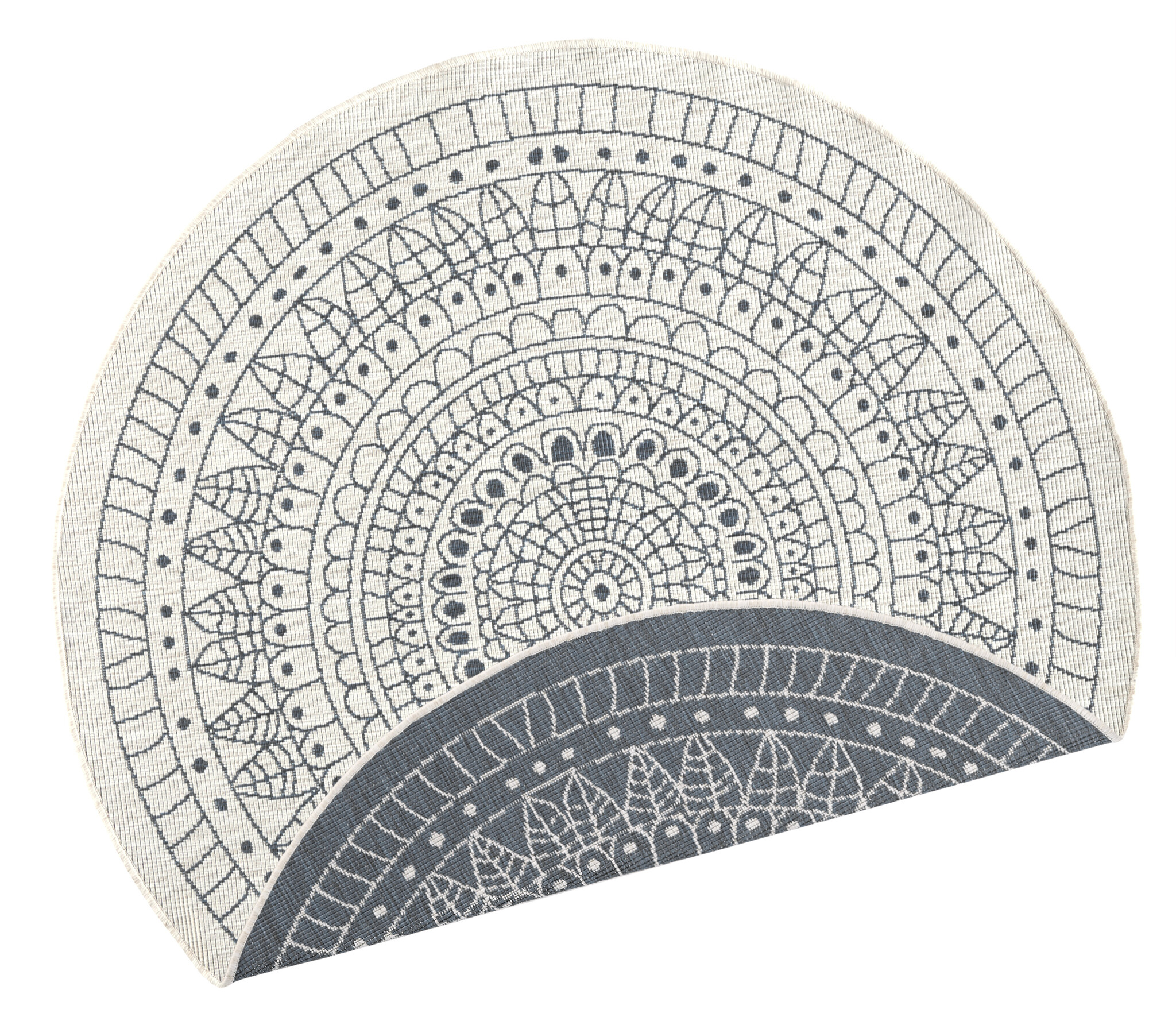 Buitenkleed Porto Rond Grijs Creme
