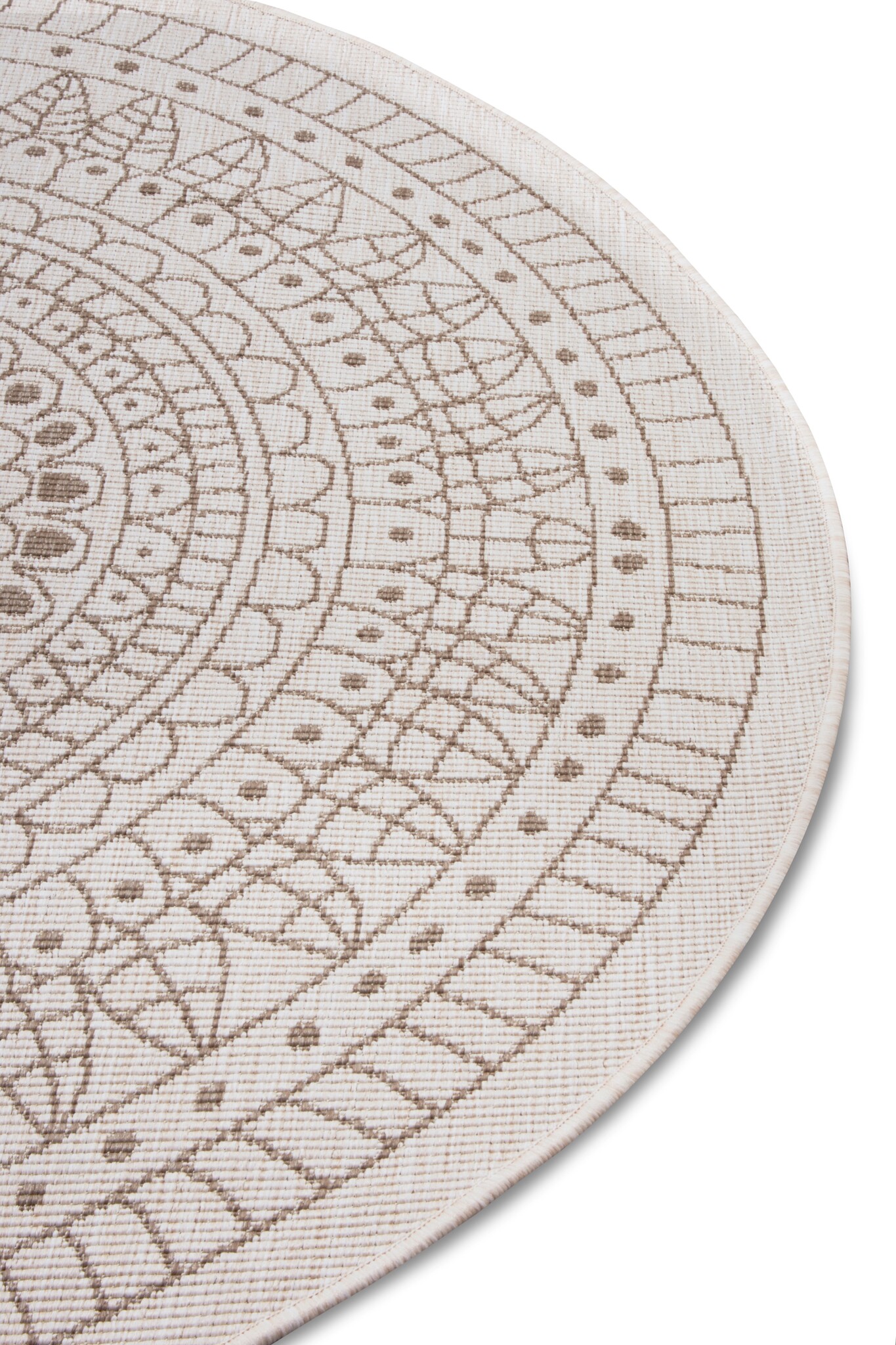 Buitenkleed Porto Rond Linnen Beige