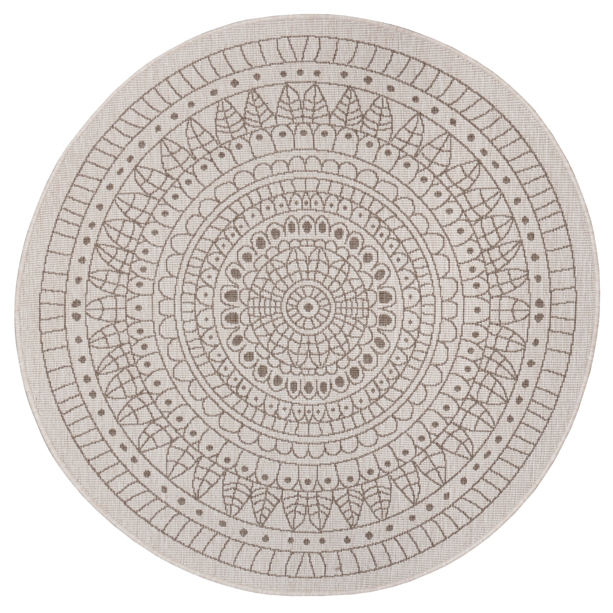 Buitenkleed Porto Rond Linnen Beige
