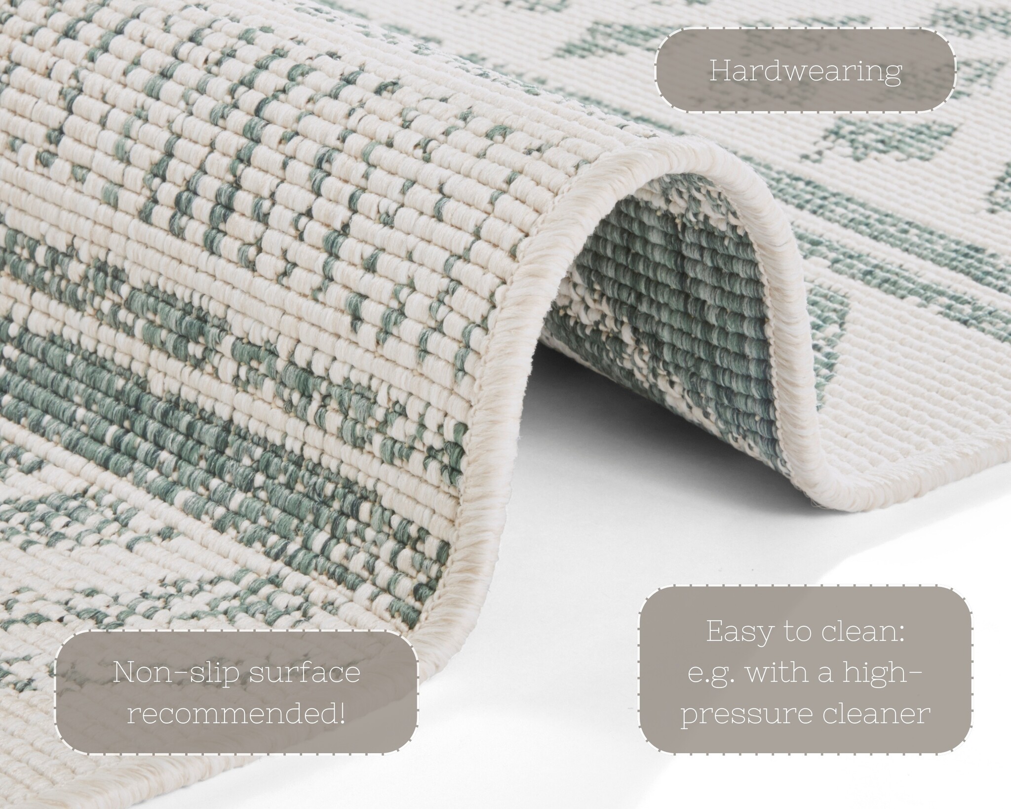 Buitenkleed Biri Groen Creme