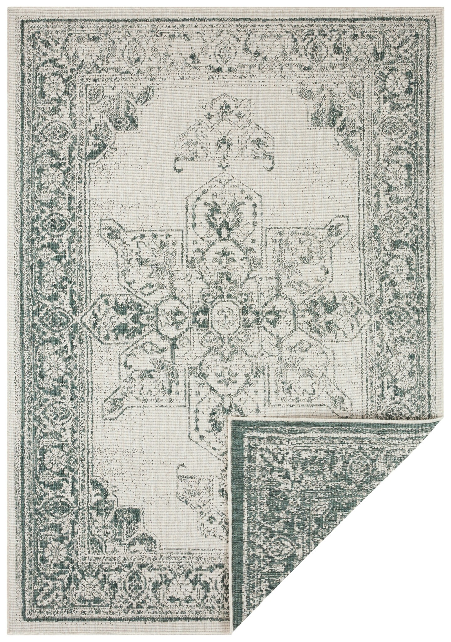 Buitenkleed Vintage Borbon Groen Creme