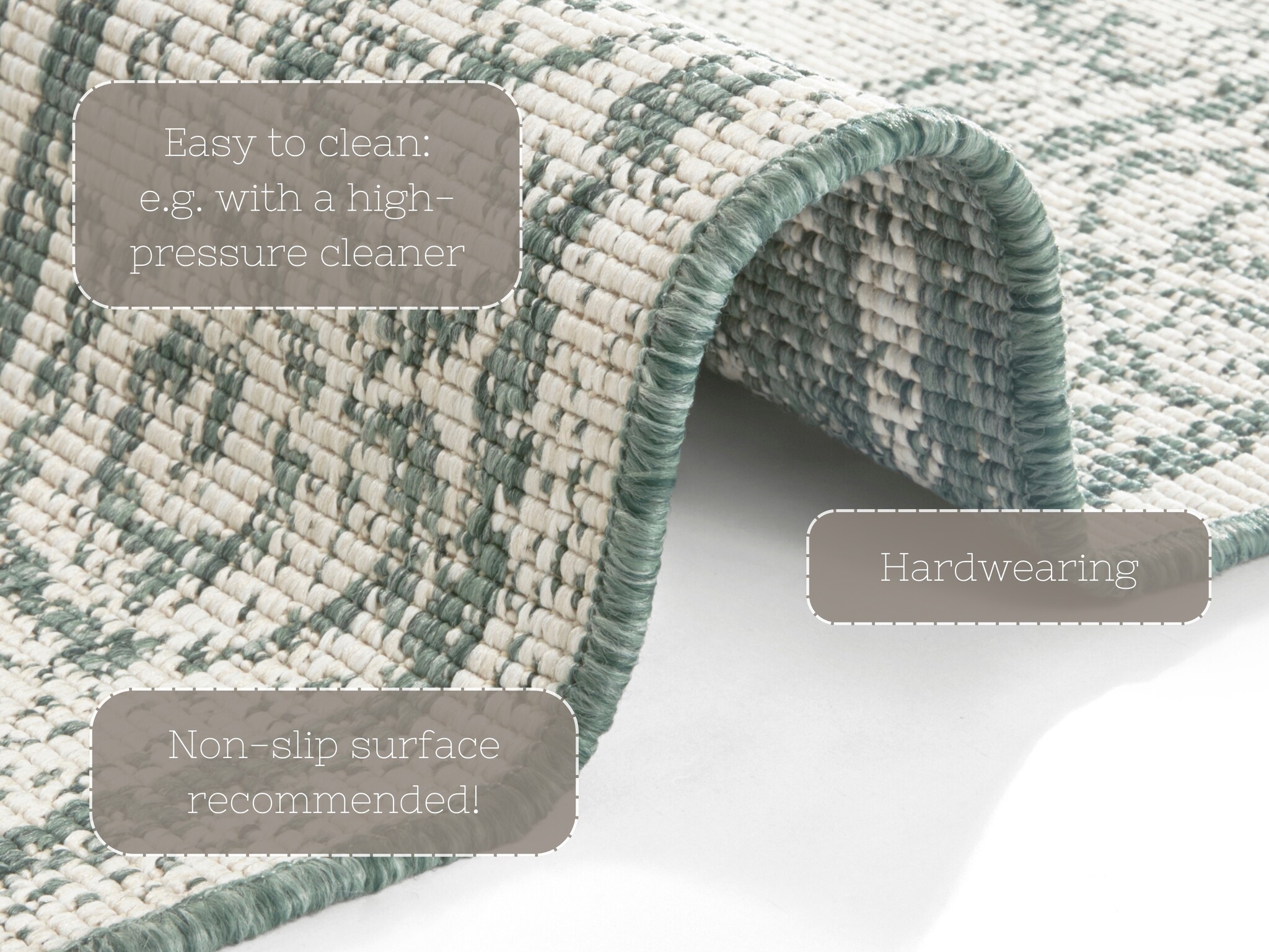Buitenkleed Vintage Cebu Groen Creme