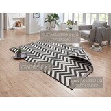 Buitenkleed Palma Zwart Wit