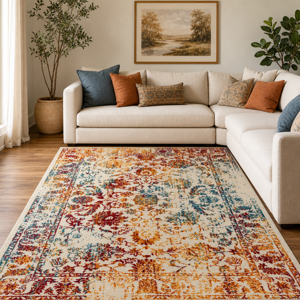 Vintage Van Gogh Vloerkleed Multi Laagpolig
