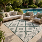 Buitenkleed Malibu Groen Wit