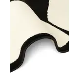 Rond Voetbal Vloerkleed Zwart Wit