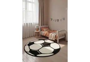 Hanse Home Rond Design Velours Voetbal Vloerkleed