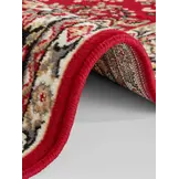 Rond Oosters Velours Vloerkleed Klassiek Rood