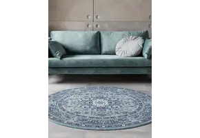 Hanse Home Rond Oosters Vloerkleed Skazar Isfahan Blauw