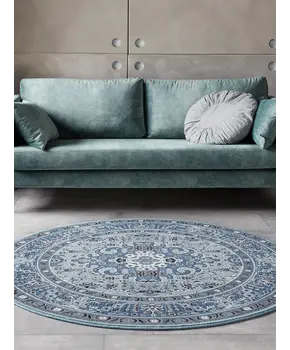 Hanse Home Rond Oosters Vloerkleed Skazar Isfahan Blauw