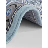 Rond Oosters Vloerkleed Skazar Isfahan Blauw