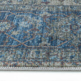 Vintage Vloerkleed Blue Oasis Blauw Groen Multi Wasbaar