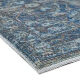 Vintage Vloerkleed Blue Oasis Blauw Groen Multi Wasbaar