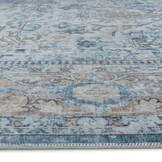 Vintage Vloerkleed Santorini Blauw Creme Multi Wasbaar