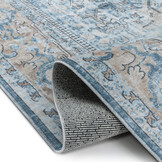 Vintage Vloerkleed Santorini Blauw Creme Multi Wasbaar