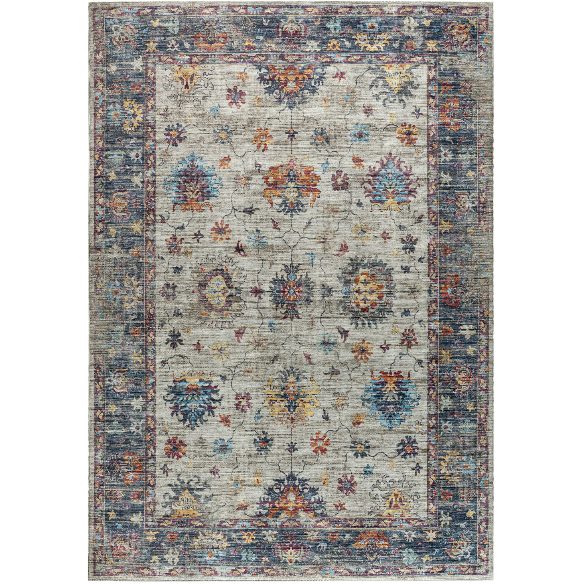 Vintage Vloerkleed Mystic Garden Creme Multi Wasbaar