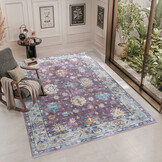 Vintage Vloerkleed Ruby Garden Roze Multi Wasbaar