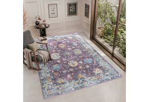 Vintage Vloerkleed Ruby Garden Roze Multi Wasbaar