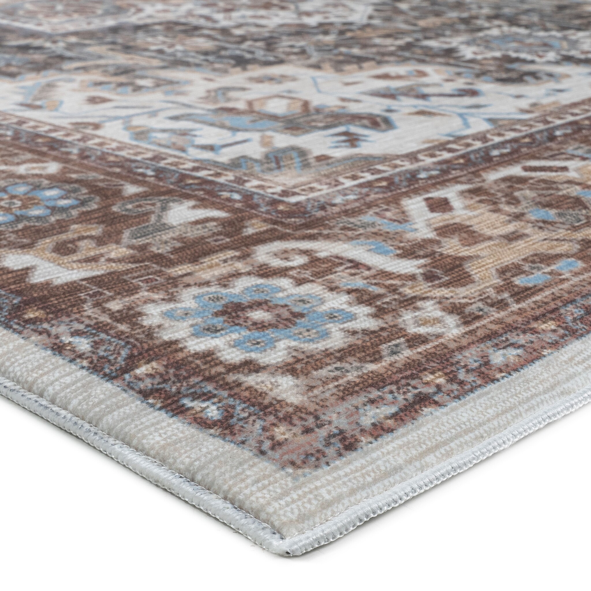 Vintage Vloerkleed Royal Medallion Bruin Terra Wasbaar