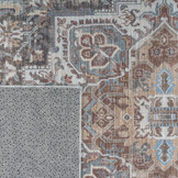 Vintage Vloerkleed Royal Medallion Bruin Terra Wasbaar