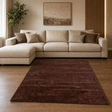 Comfy Premium - Luxe Effen Vloerkleed Wasbaar Uni Bruin