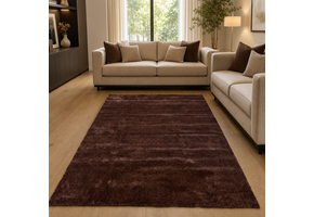 Comfy Premium - Luxe Effen Vloerkleed Wasbaar Uni Bruin