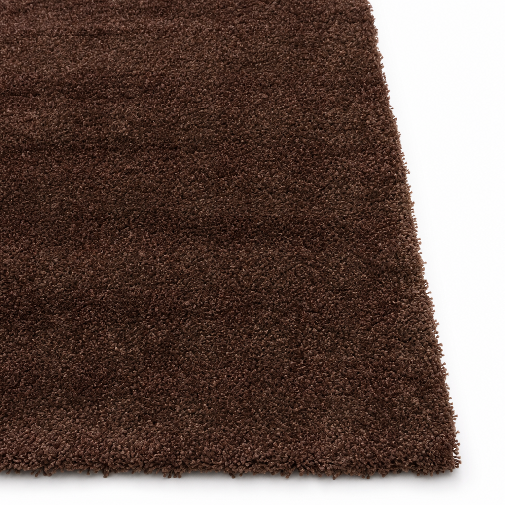 Comfy Premium - Luxe Effen Vloerkleed Wasbaar Uni Bruin
