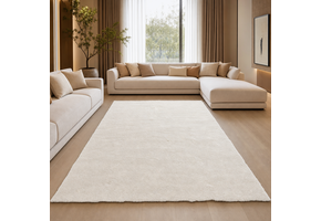 Comfy Premium - Luxe Effen Vloerkleed Wasbaar Uni Creme