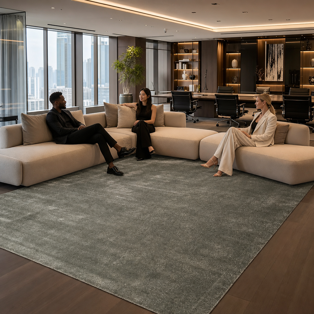 Comfy Premium - Luxe Effen Vloerkleed Wasbaar Uni Groen