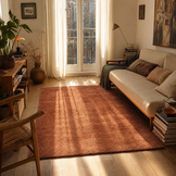 Comfy Premium - Luxe Effen Vloerkleed Wasbaar Uni Terra