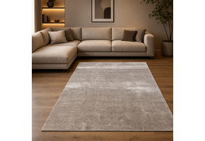 Comfy Premium - Luxe Effen Vloerkleed Wasbaar Uni Taupe