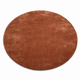 Comfy Premium - Rond Luxe Effen Vloerkleed Wasbaar Uni Terra
