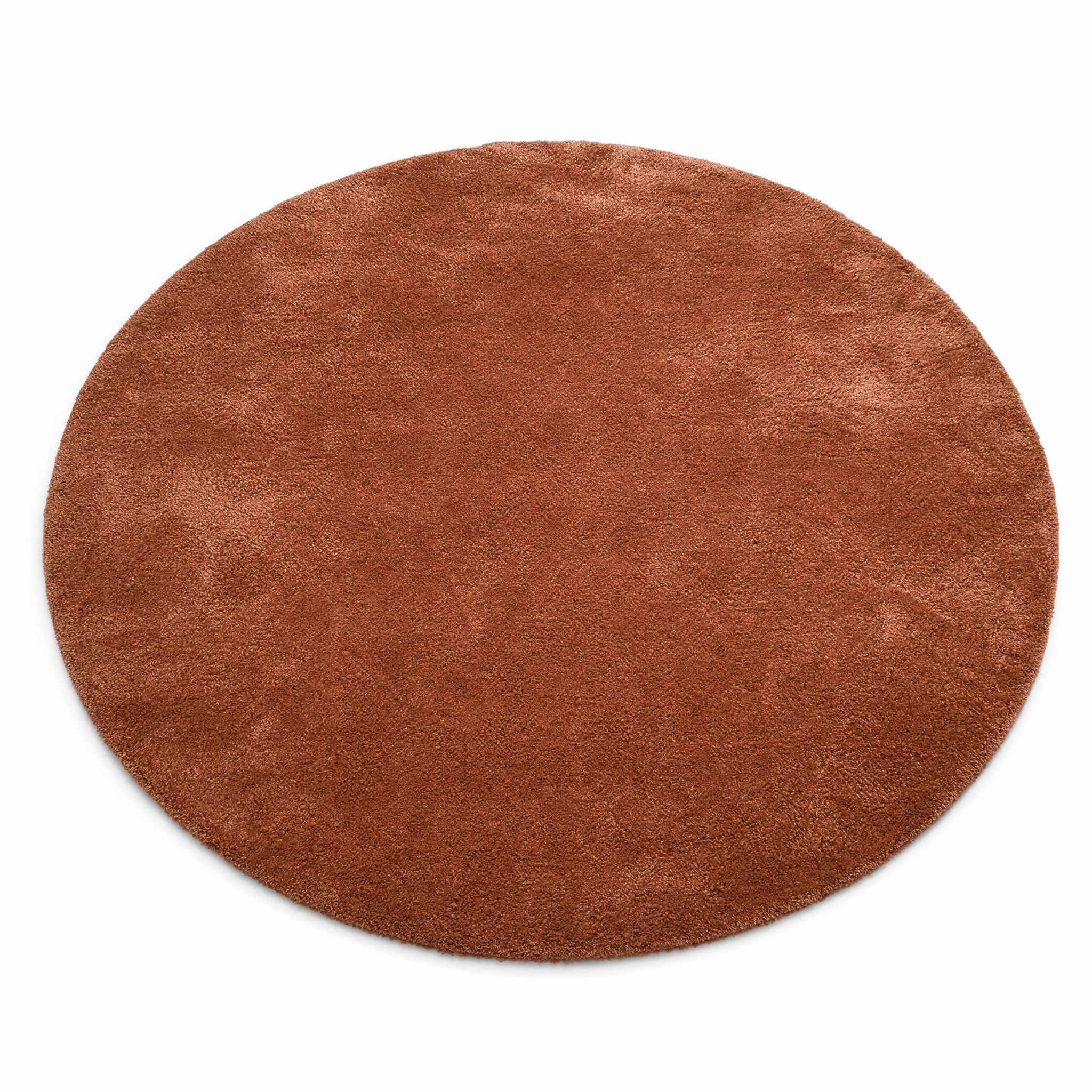 Comfy Premium - Rond Luxe Effen Vloerkleed Wasbaar Uni Terra