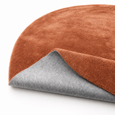 Comfy Premium - Rond Luxe Effen Vloerkleed Wasbaar Uni Terra