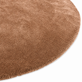 Comfy Premium - Rond Luxe Effen Vloerkleed Wasbaar Uni Terra